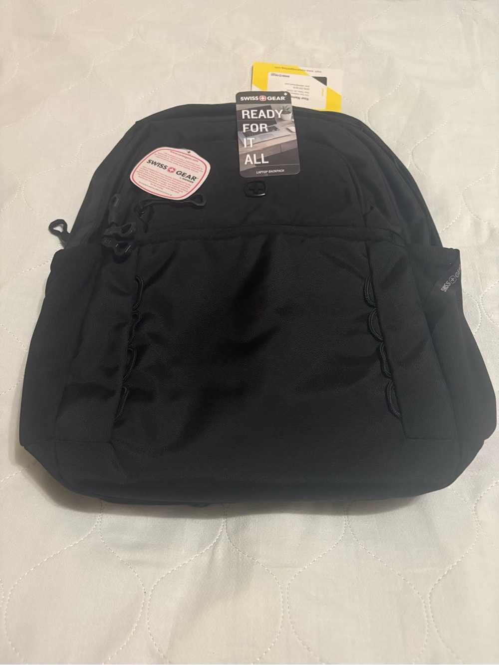 SwissGear Black Laptop Backpack with Front Organizer